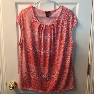 Tangerine print top from Ann Taylor barely worn!